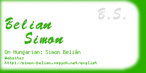 belian simon business card